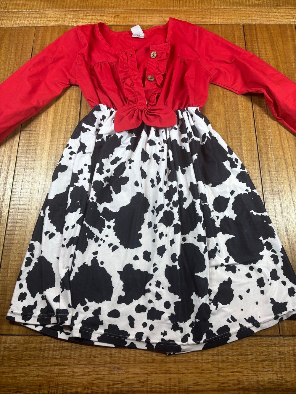 Boutique style cowgirl print kids dress size 4